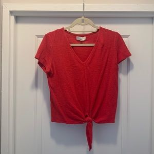 Madewell Red Texture & Thread Shirt